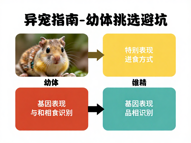 异宠指南,幼体挑选避坑、特殊进食方式与对比色块挑选技巧