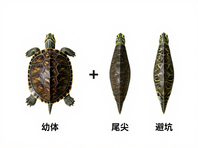 幼体挑选指南,尾尖形状参考图鉴对比,避坑选龟技巧