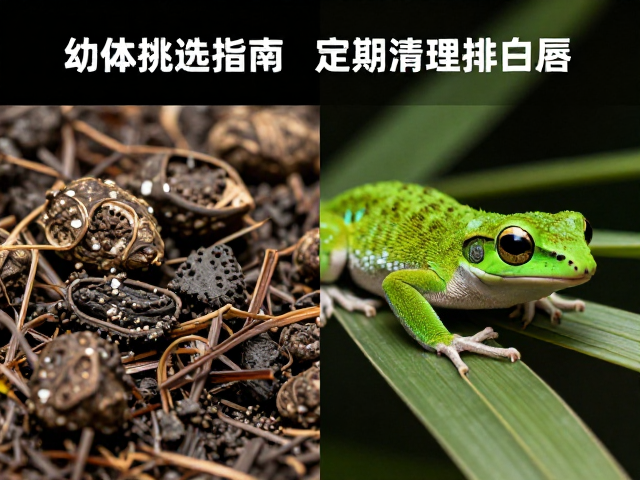 幼体挑选指南,定期清理排泄物,对比竹叶青无白唇特征