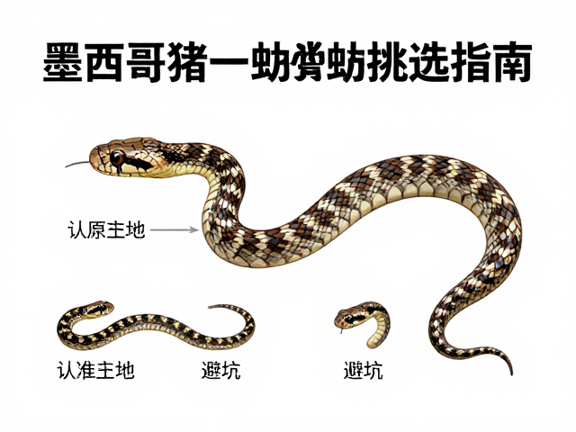 墨西哥猪鼻蛇幼体挑选指南,认准原产地,避坑选对健康蛇苗