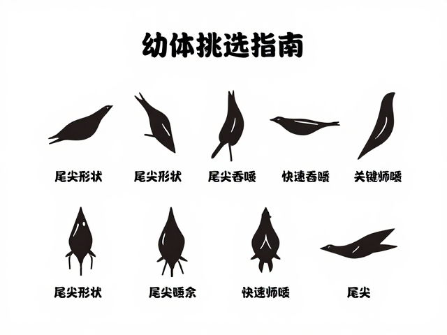 幼体挑选指南,尾尖形状与快速吞咽的关键联系