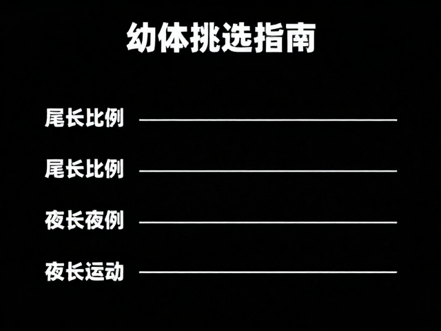 幼体挑选指南,尾长比例与夜间活动特征解析