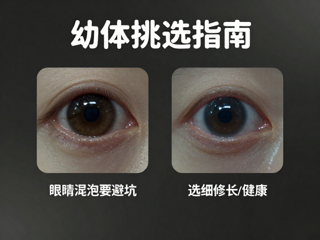 幼体挑选指南,眼睛浑浊要避坑,选纤细修长的才健康
