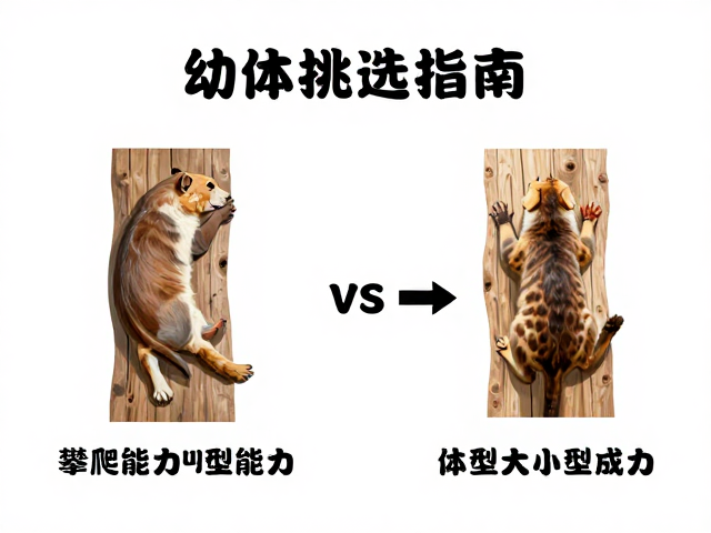 幼体挑选指南,如何根据攀爬能力与体型大小选对宠物