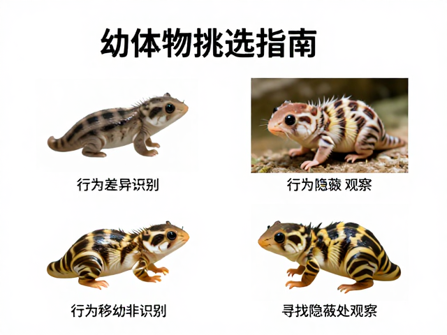 幼体挑选指南，通过行为差异识别，寻找隐蔽处观察健康状态