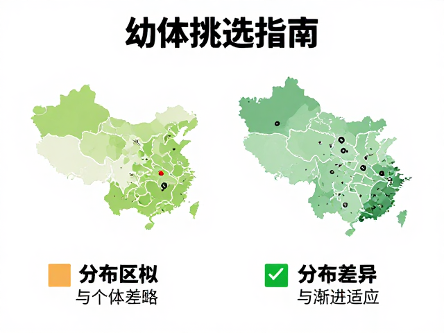 幼体挑选指南，结合分布区域与个体差异，精准选苗避坑