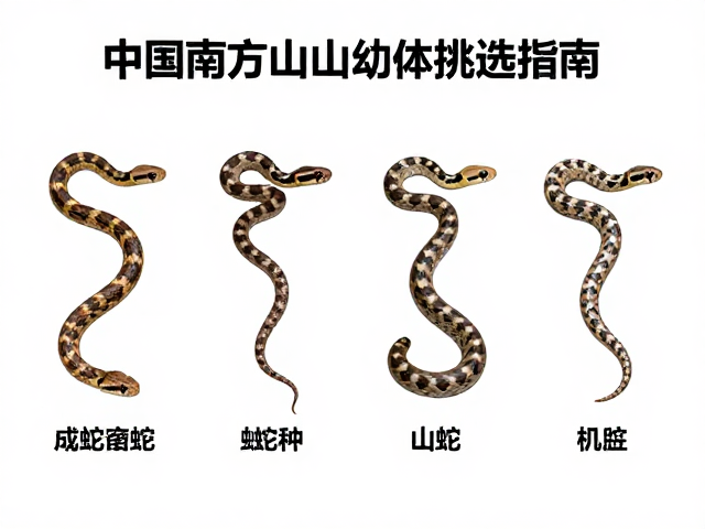 中国南方山区幼体挑选指南,锁定成蛇体型稳定品种