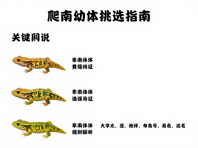 爬宠幼体挑选指南,华南个体偏黄绿特征与命名规则解析