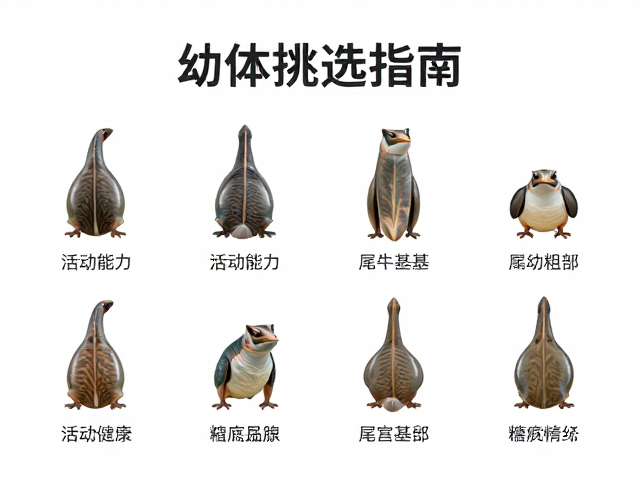 幼体挑选指南,通过活动能力与尾巴基部粗细评估健康度