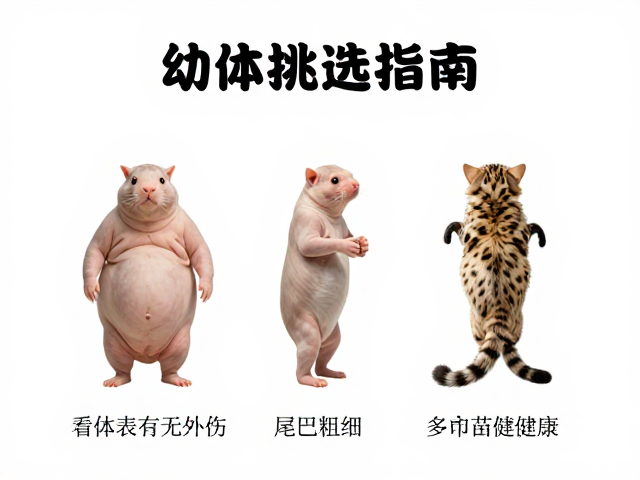 幼体挑选指南,看体表有无外伤、尾巴粗细选健康苗