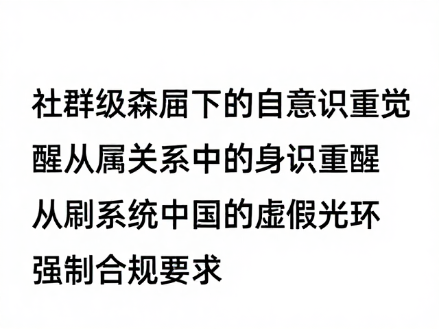 社群等级森严下的自我意识觉醒,从属关系中的身份重构