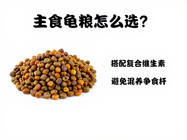 主食龟粮怎么选？搭配复合维生素，避免混养争食技巧