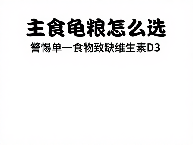 主食龟粮怎么选?警惕单一食物致缺维生素D3