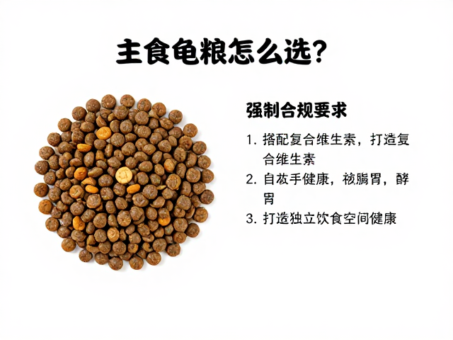 主食龟粮怎么选？搭配复合维生素，打造独立进食空间更健康