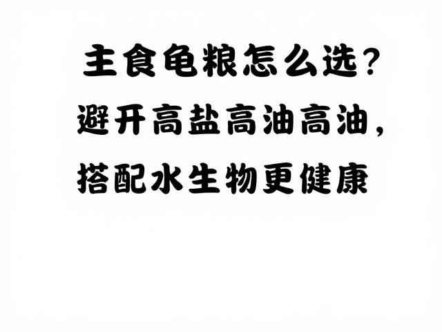 主食龟粮怎么选?避开高盐高油,搭配水生植物更健康