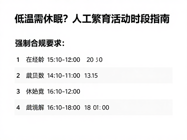 低温需休眠？人工繁育保护下的活动时段指南