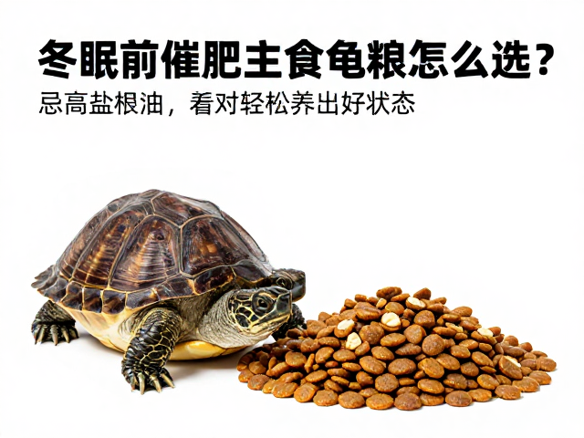 冬眠前催肥主食龟粮怎么选?忌高盐高油,选对轻松养出好状态