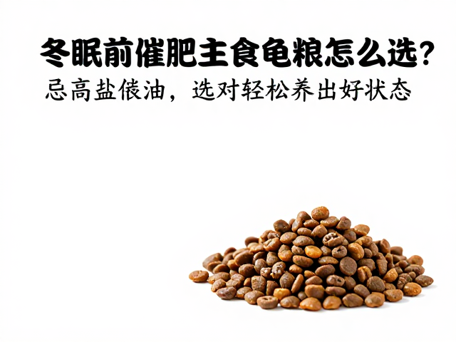 冬眠前催肥主食龟粮怎么选？忌高盐高油，选对轻松养出好状态