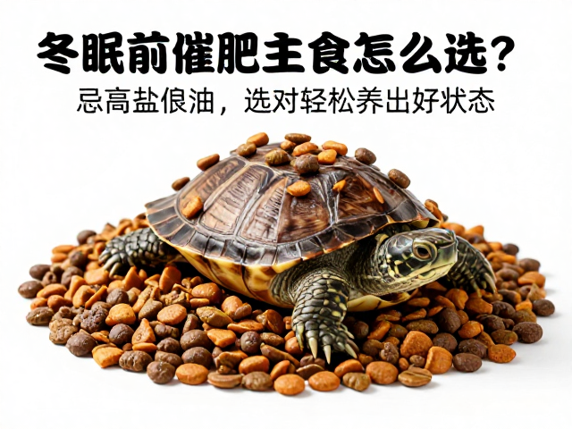 冬眠前催肥主食龟粮怎么选?忌高盐高油,选对轻松养出好状态