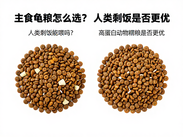 主食龟粮怎么选?人类剩饭能喂吗?高蛋白动物饲料是否更优