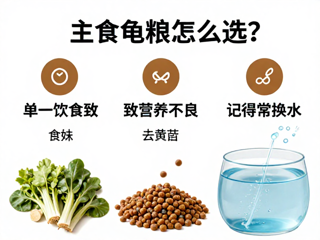 主食龟粮怎么选？单一饮食致营养不良，记得常换水