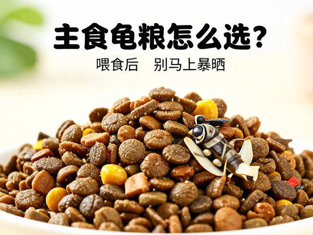 主食龟粮怎么选？搭配昆虫甲壳类，喂食后别马上暴晒