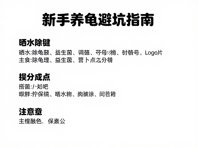晒水除氯,益生菌调理,主食龟粮怎么选?新手养龟避坑指南