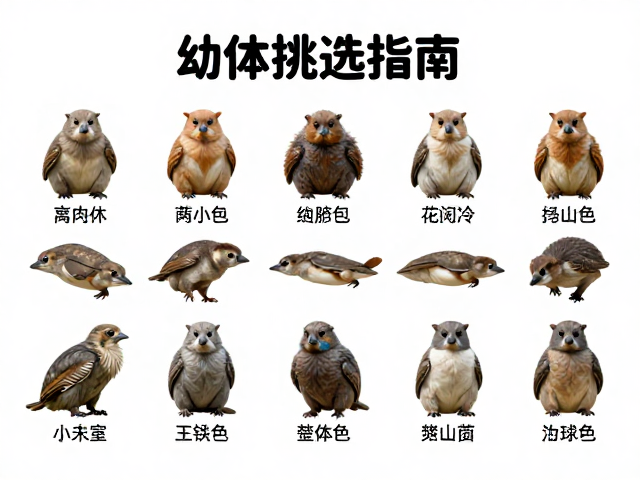 幼体挑选指南,中等体型与产地体色变化全解析