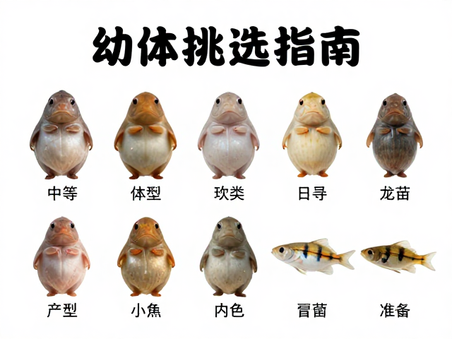 幼体挑选指南,中等体型与产地体色变化全解析