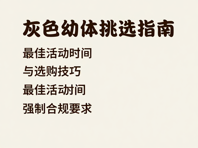 灰褐色幼体挑选指南,最佳活动时间与选购技巧