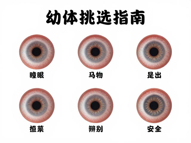 幼体挑选指南,眼色瞳孔与马鞍斑纹辨识法