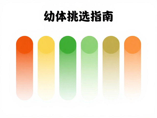幼体挑选指南,观察季节性体色变化与颜色渐变