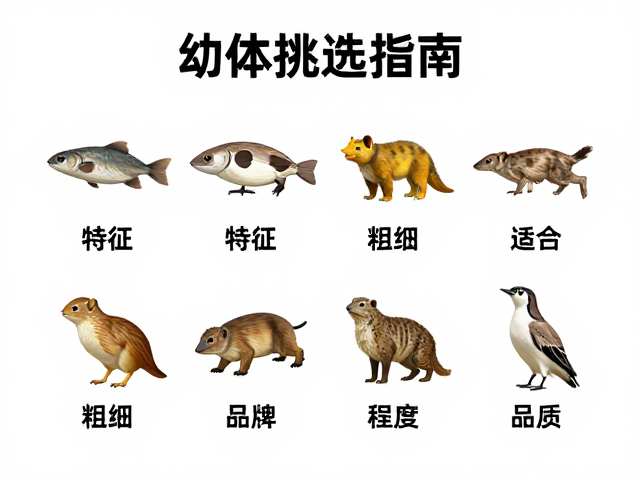幼体挑选指南,通过适应性特征与粗细程度判断品质