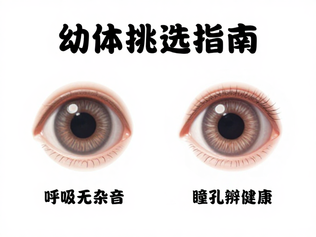 幼体挑选指南,呼吸无杂音、瞳孔形状辨健康
