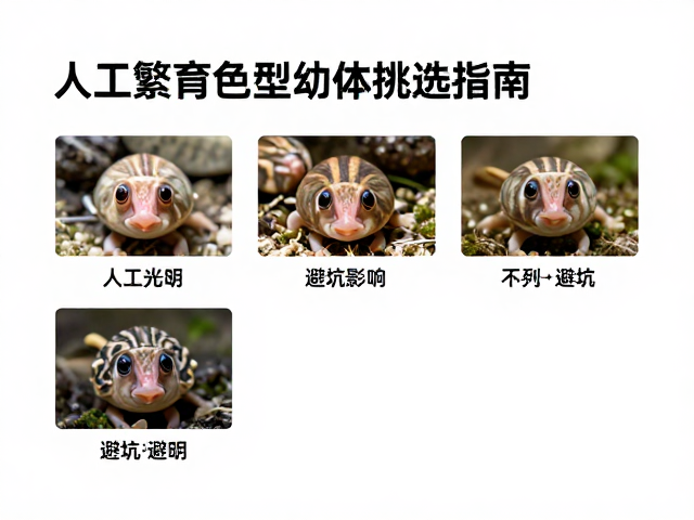 人工繁育色型幼体挑选指南,不同光照影响判断与避坑