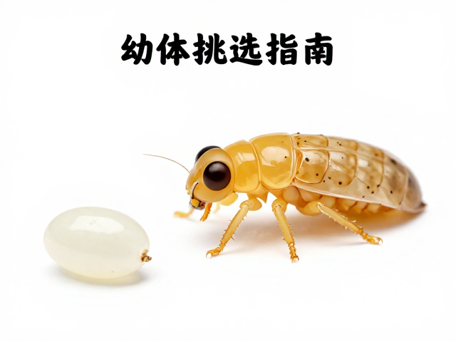 幼体挑选指南,观察下唇颜色,助其捕食昆虫卵