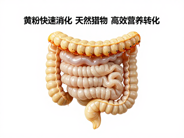 黄粉虫短肠道快速消化,天然猎物的高效营养转化