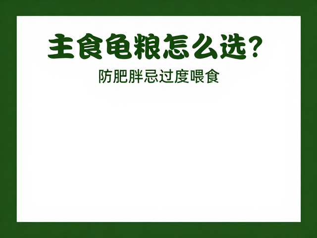 主食龟粮怎么选？防肥胖忌过度喂食，勤换水更健康