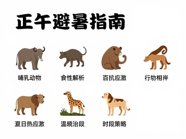正午避暑指南,哺乳动物食性解析与夏日活动时段策略