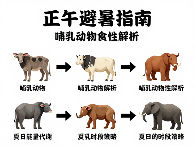 正午避暑指南，哺乳动物食性解析与夏日活动时段策略