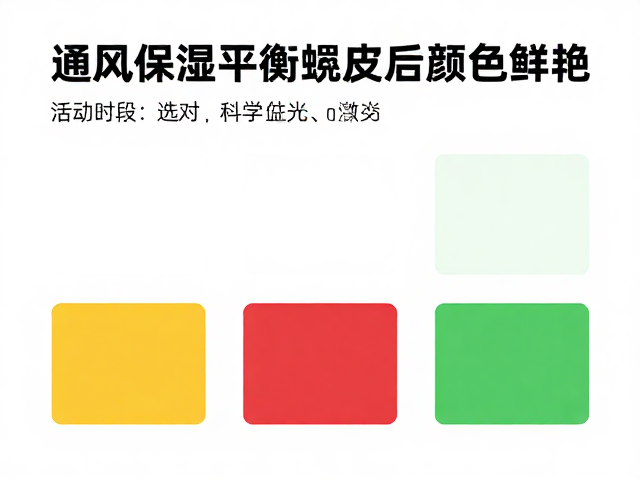 活动时段选对!通风保湿平衡助蜕皮后颜色鲜艳
