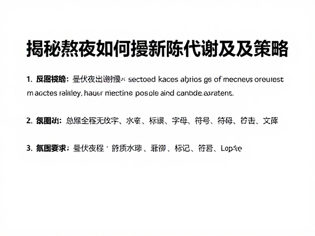 昼伏夜出代谢慢?揭秘熬夜如何拖慢新陈代谢及恢复策略