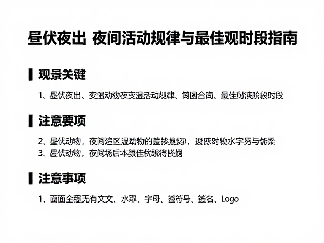 昼伏夜出,变温动物夜间活动规律与最佳观测时段指南