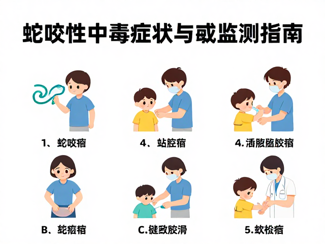 低毒性蛇咬伤中毒症状与过敏反应监测指南