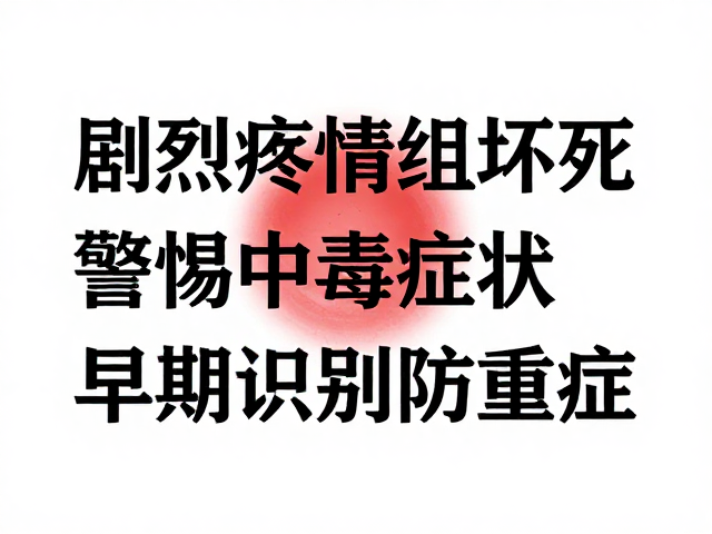 剧烈疼痛伴组织坏死?警惕中毒症状,早期识别防重症
