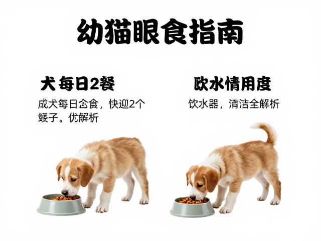 幼犬喂食指南，成犬每日2餐与饮水器清洁全解析