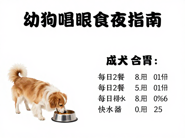 幼犬喂食指南,成犬每日2餐与饮水器清洁全解析