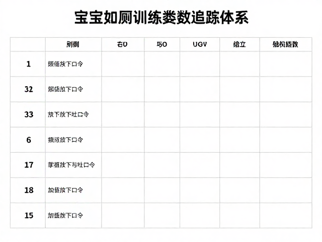 宝宝如厕训练记录法,掌握放下与吐出口令,轻松搞定进阶训练