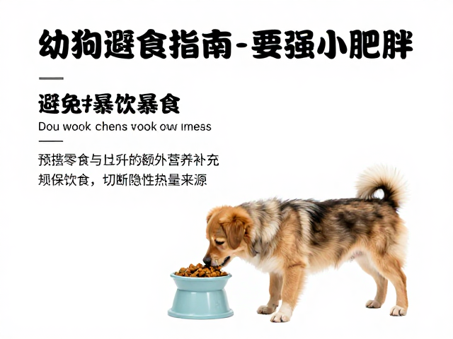 幼犬喂食指南,避免暴饮暴食,预防过度肥胖