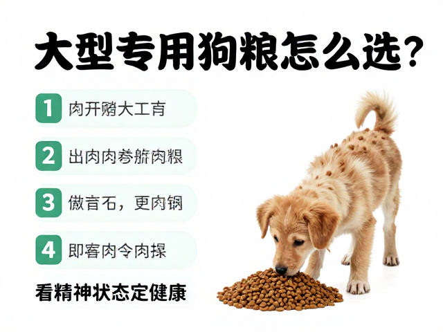 幼犬喂食指南,大型犬专用狗粮怎么选?看精神状态定健康
